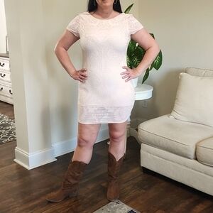 .NWT LA PINA BY DAVID HELWANI LIGHT PINK BODYCON MINIDRESS SIZE MEDIUM